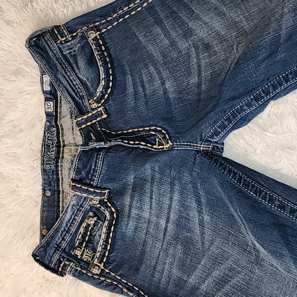 Miss Me  Boot Blue Jeans 98 % Cotton - Picture 7 of 12